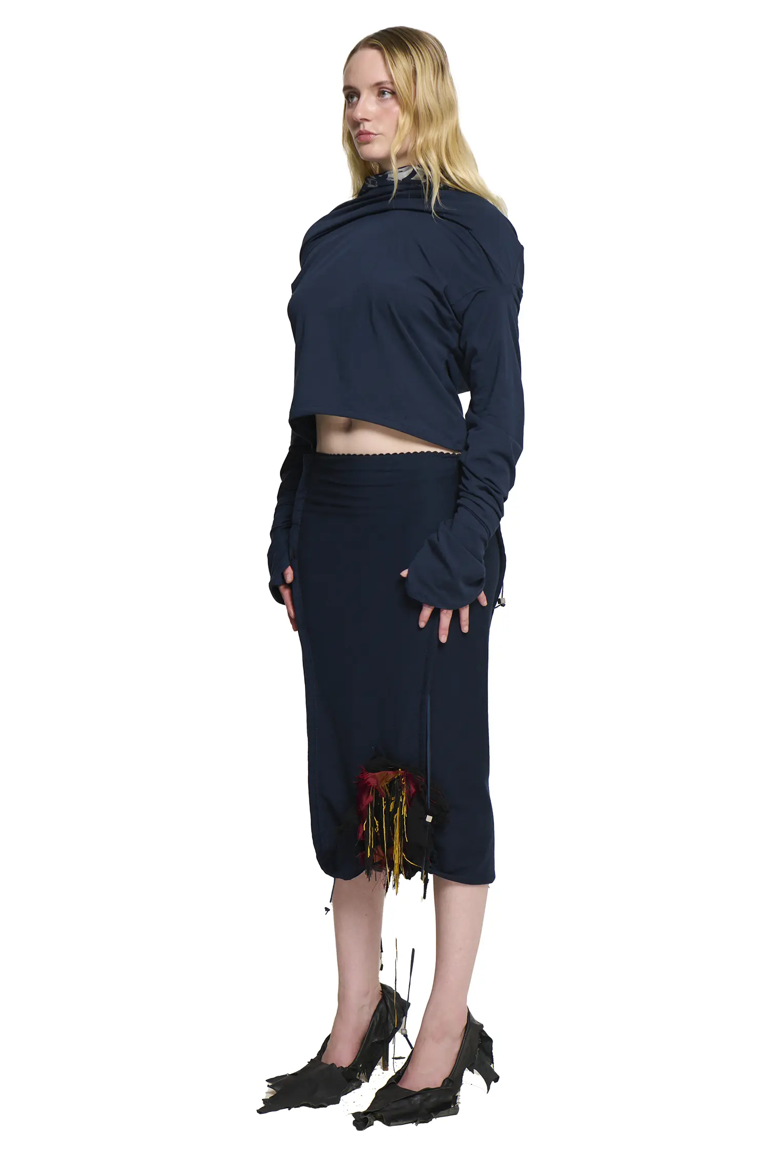 Lulu Long Sleeve Stretch Jersey Navy - Image 3
