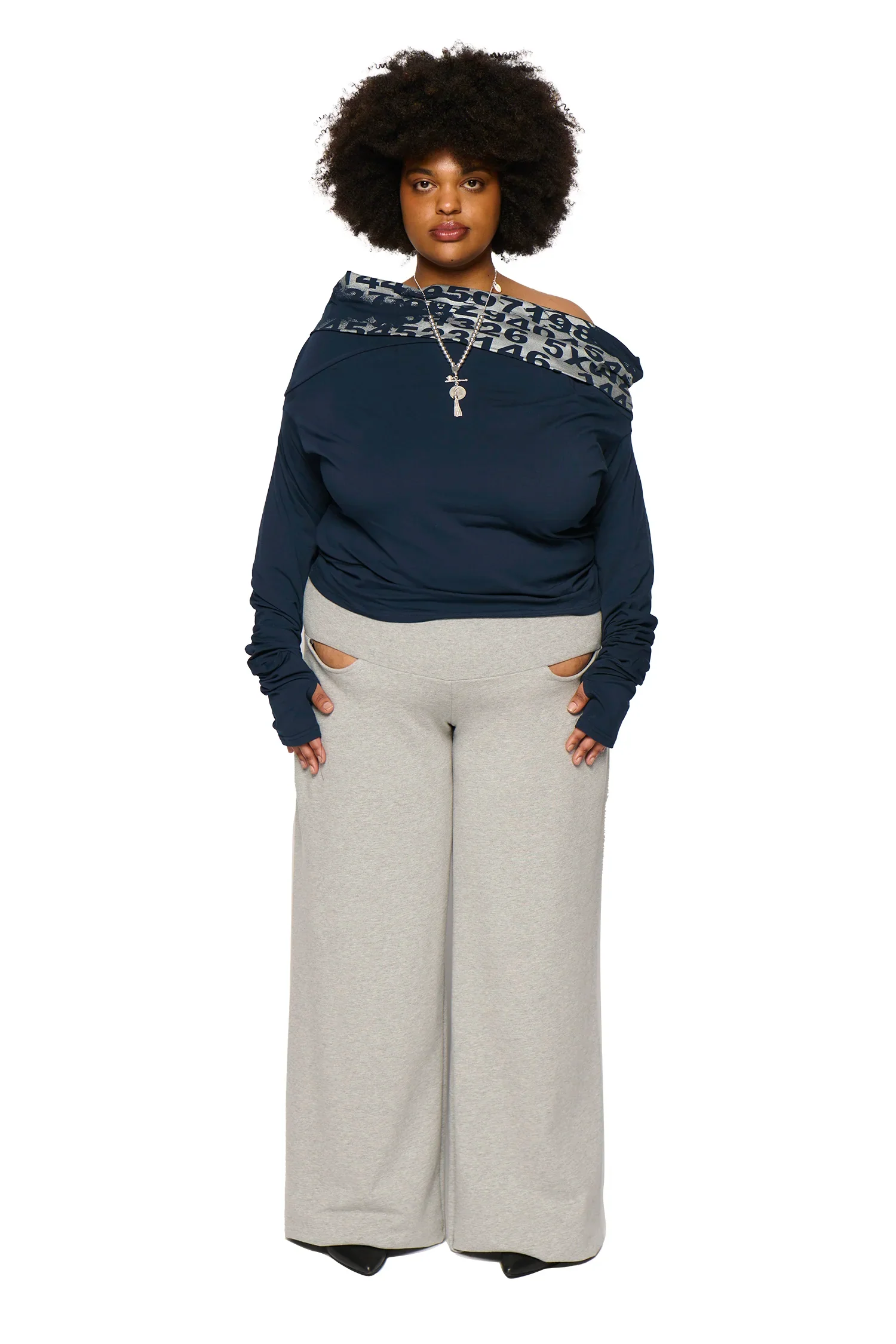 Lulu Long Sleeve Stretch Jersey Navy - Image 5