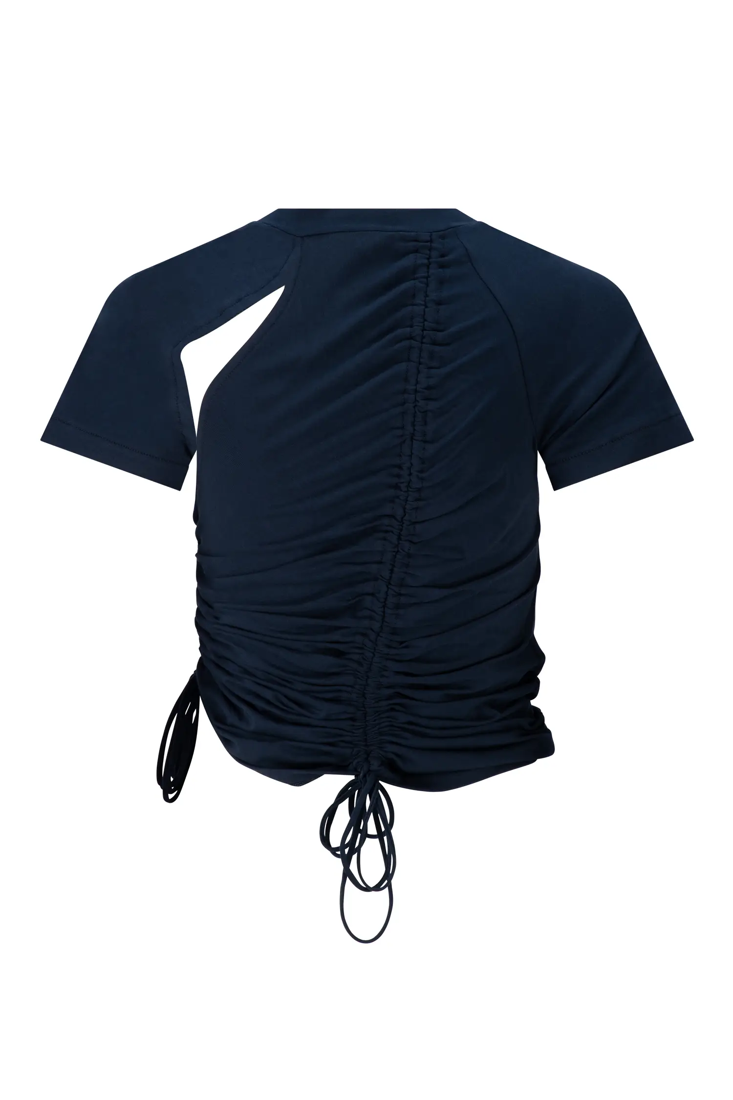Ruched Short Sleeve - Navy - Image 3