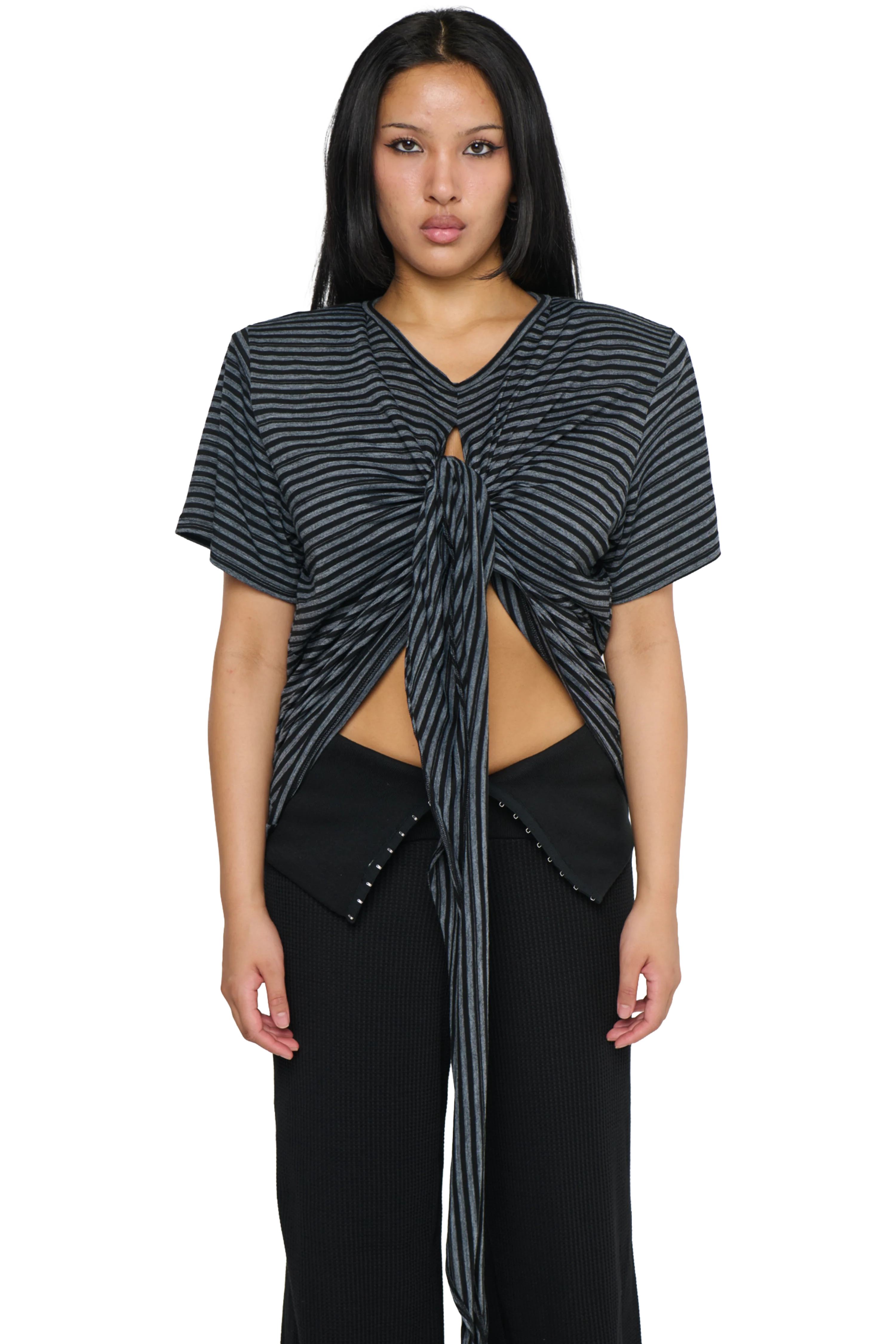 Scrunch T-Shirt - Purple Stripe - Image 5