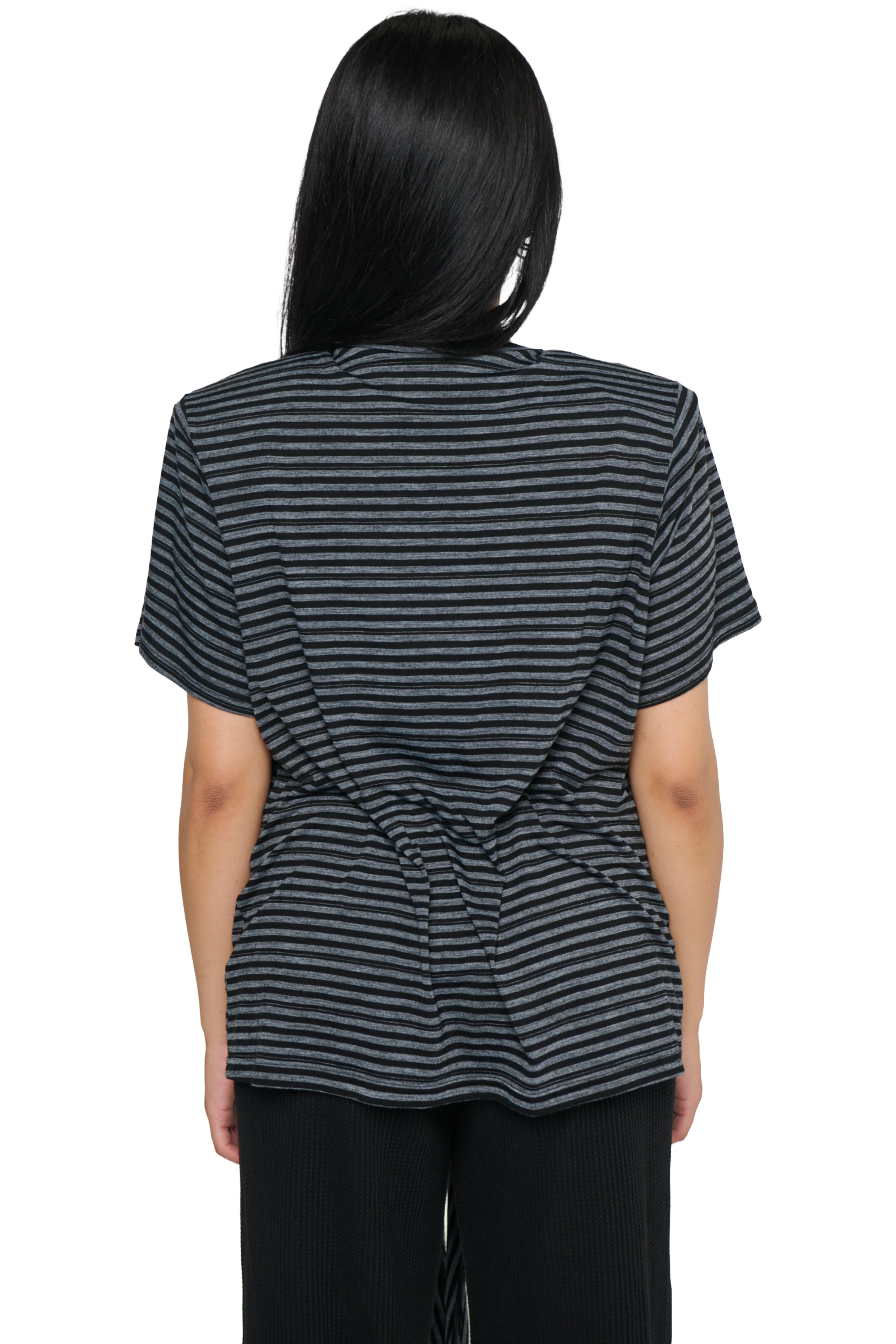 Scrunch T-Shirt - Purple Stripe - Image 6