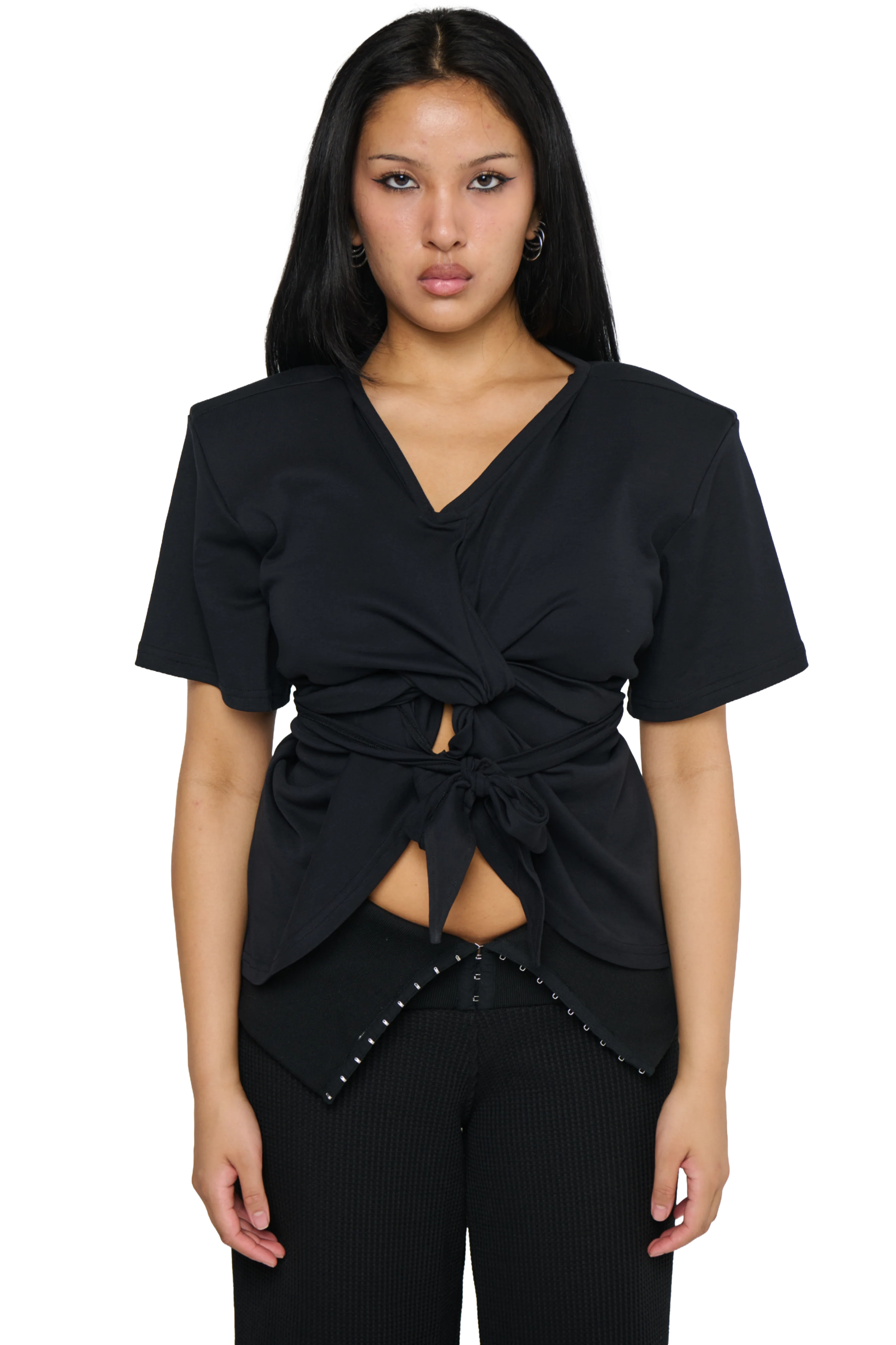 Scrunch T-Shirt - Black - Image 7